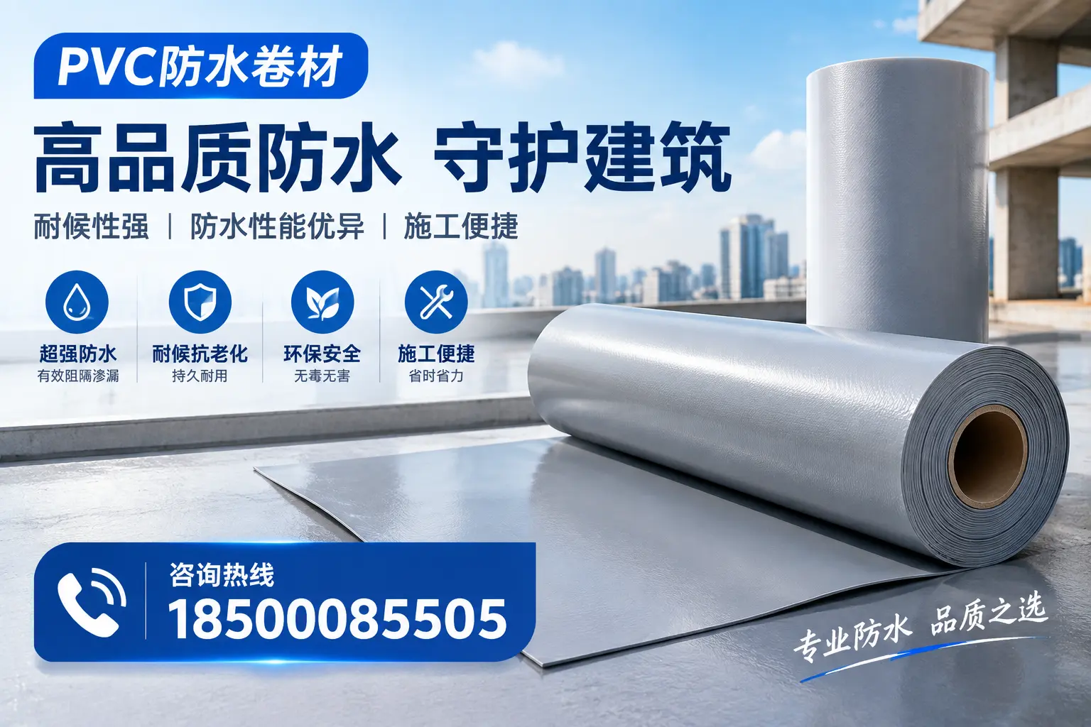 PVC防水卷材的防水效果评测，适合广元的科学依据